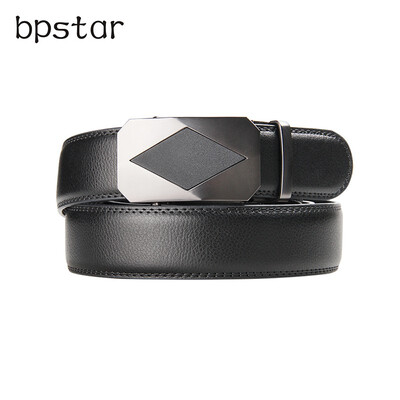 

bpstar Mens automatic buckle real leather belt
