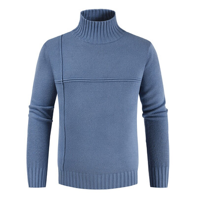 

Toponeto Mens Autumn Winter Casual Pure Color Turtleneck Long Sleeve Knitted Sweater Top