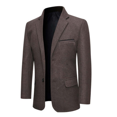 

Toponeto Mens New Style Turn-down Collar Long Sleeve Casual Suit Slim Fit Coat Jacket