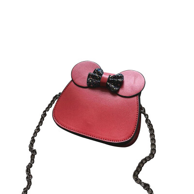 

Children Cute Fashion Girls Kids Women Casual Quality Bowknot Design with Sequins Cross-body Handbag PU Shoulder Messenger Bag