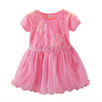 

2019 New Lace Mesh Baby Girl Dress 1-4 Years Baby Girls Birthday Dresses Vestido birthday Party Princess LOL Toddler Kids Dress