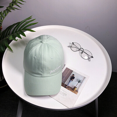 

Korean new small fresh letter embroidery summer travel sun hat mens&womens outdoor leisure baseball hat trend