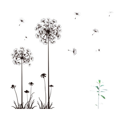 

5070cm Beautiful Dandelion Wall Stickers Living Room Bedroom Dream Of Flying Wall Sticker Home Decor Sticker On The Wall Decals