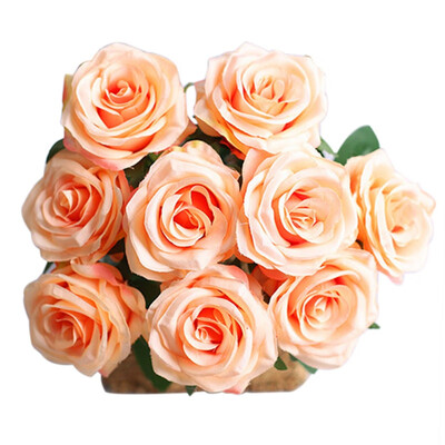 

6 Head Simulation Rose Artificial Flower Head Handwork DIY Little Bud Wedding Decorated Wall Flower Arrangement home decor