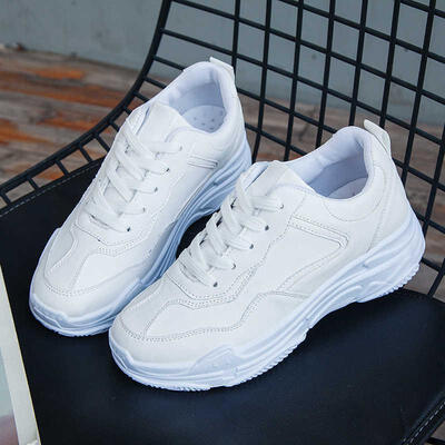 

New 2018 Spring Fashion Women Casual Shoes Suede Leather Platform Shoes Women Sneakers Ladies White Trainers Chaussure Femme