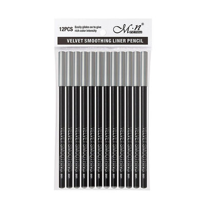 

12pcsset Menow P127 Black Long-lasting Waterproof Sweat-proof Eyeliner Eye Liner Pen Pencil for Makeup