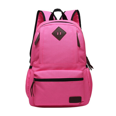 

Tailored Men & Women Fashion Travel Backpack Solid Color Oxford Cloth Student Bag