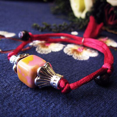 

Candy Color Ceramics Chain Link Bracelets Jewelry Bracelets & Bangles Bracelets Women Bohemian Alloy Square