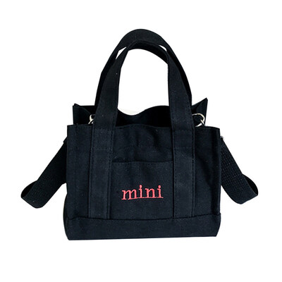 

Simple Women English Letter Mini Canvas Crossbody Messenger Shoulder Small Bag