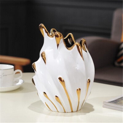 

Modern art porcelain flowers vase home decor craft ornaments room decoration ceramic vase European home interior soft furnishings