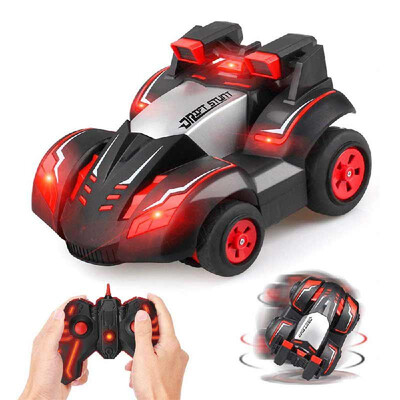 

RC Stunt Car Rollover Drift Car 24G Remote Control 4WD Slide 90 Degree Standing 360 Degree Rotating LED Light Gift Toy for Childr