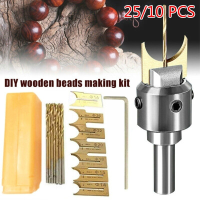 

2510PCS DIY Pattern Wooden Bead Maker Beads Drill Bit Milling Set Kit Tool Favorite Hobby