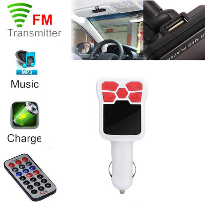 

〖Follure〗MP3 Player Wireless FM Transmitter Modulator Car Kit USB SD MMC LCD Remote BK