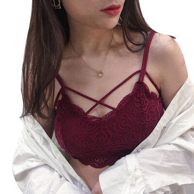

Women Sexy Lace Adjustable Without Steel Ring Bra Gathered Anti-sagging Underwear
