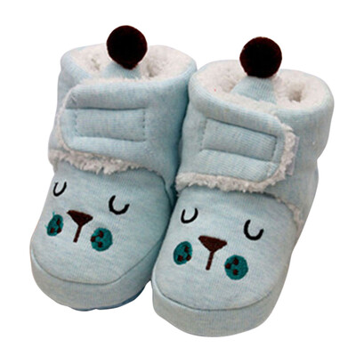 

0-9M Toddler Kids Baby Girls Boys Winter Warm Snow Boots Cartoon Animal Bootie Shoes Baby First Walkers