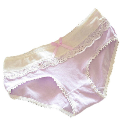 

Lovely Briefs Womens Multi-Color Cotton Soft Lace Bow-knot Underwear Briefs Knickers