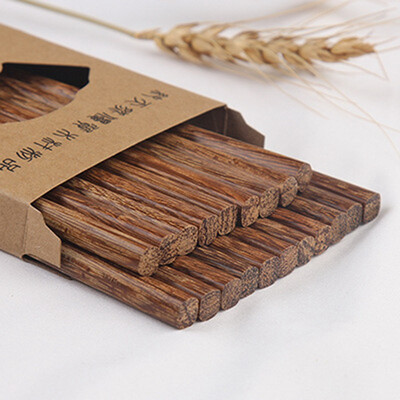 

10 Pairs ChopsticksWenge WoodChinese Wooden Japanese Style Kuaizi Unique
