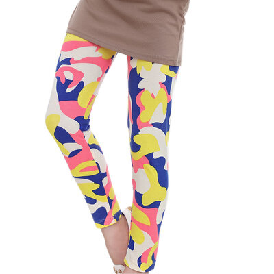 

Baby Kids Girls 2-14Y Leggings Pants Flower Floral Printed Elastic Long Trousers