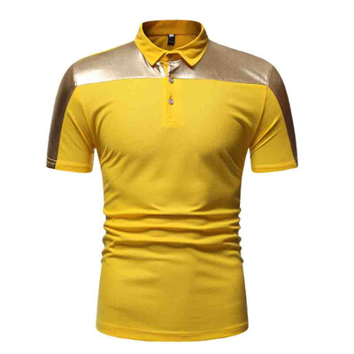 

Toponeto Fashion Mens Casual Mixing Colour Slim Fit Short Sleeve Sports Shirt Top Blouse