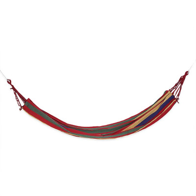 

190 x 80cm Outdoor Portable Hammock Canvas Stripe Swing Hang Bed for Travel Camping