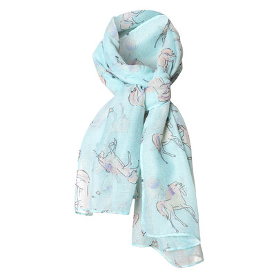 

Gobestart Horse Print Scarf Fashion Farm Animal Lady Wrap Neck Shawl Soft Stole Hot