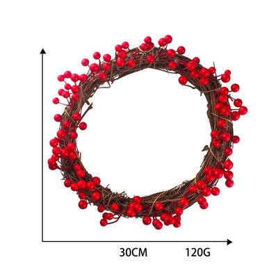 

Toponeto 303540cm Red Berries Christmas Wreath Red Wreath Hanging Christmas Decoration