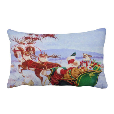 

Tailored Merry Christmas Pillow Cases Linen Sofa Cushion Cover Home Decor Pillow Core