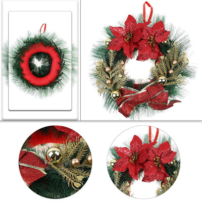 

Tailored Christmas Wreath Decor For Xmas Party Door Wall Hanging Garland Ornament 30CM
