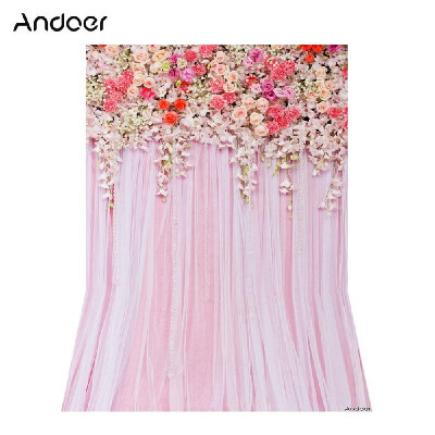 

Andoer 15 21m5 7ft Blossoming Paper Flower Photography Background Wedding Backdrop Photo Studio Pros