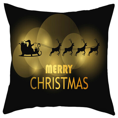 

Siaonvr Merry Christmas Short Plush Pillowcase Sofa Pad Set Home Decoration 18x18 Inch