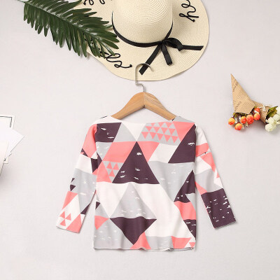 

2018 Brand New Mother Daughter Sweater Women Girls Geometric Floral Long Sleeve Womens Sweaters Family Clothes