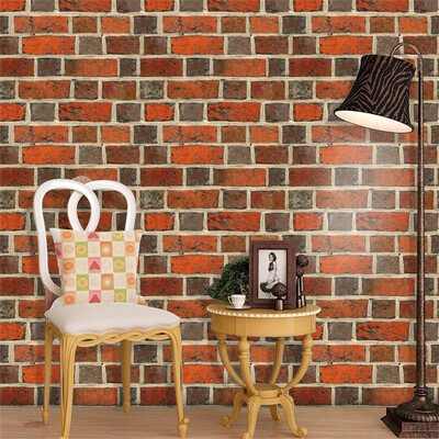 

Gobestart 3D Wall Paper Brick Stone Effect Self-adhesive Wall Sticker Room Decor