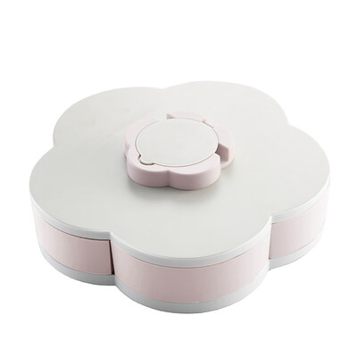 

Toponeto Rotating Snack Box Flower Design Candy Food Storage Box Jewelry Organizer