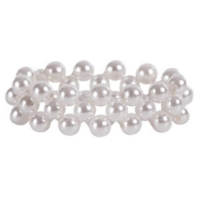 

Fashion Simple Elastic Ring For Women Pearl Woven Ring Feminine Multi-Row Pearl Adjustable Ring Bridesmaid Jewelry Bijoux Gifts