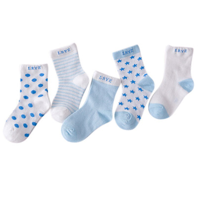 

5 Pair10PCSlot Baby Socks Neonatal Summer Mesh Cotton Polka dots plain stripes Kids Girls Boys Children Socks For 0-6 Year