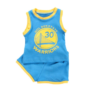 

Summer Children Casual Sports Sleeveless Letters Print Vest TopsShorts Baby Clothes