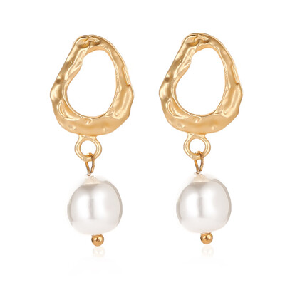 

Vintage Irregular Geometric Pearl Earrings For Women Jewelry Accessories
