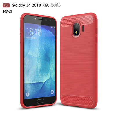 

BONGEM Samsung Galaxy J4 2018EU versionCase with Flexible&Durable Shock Absorption with Carbon Fiber Design