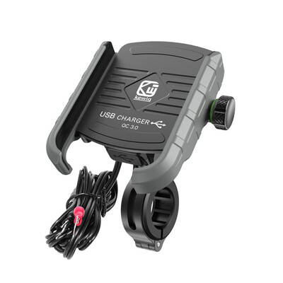 

Motorcycle Phone Holder With USB Charger QC30 Mobile Motor bike Mirrors Cell Phone Support GPS Mount Waterproof Stand