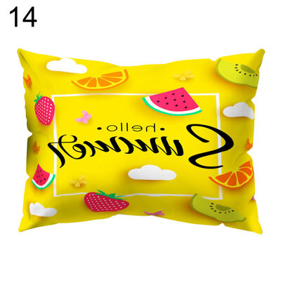 

Cartoon Fruit Donut Ice Lolly Pillow Case Sofa Waist Throw Cushion Cover Decor