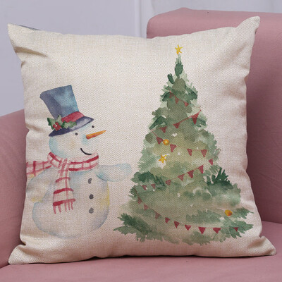 

Tailored New Christmas Cotton Linen Pillow Case Sofa Cushion Cover Home Decor