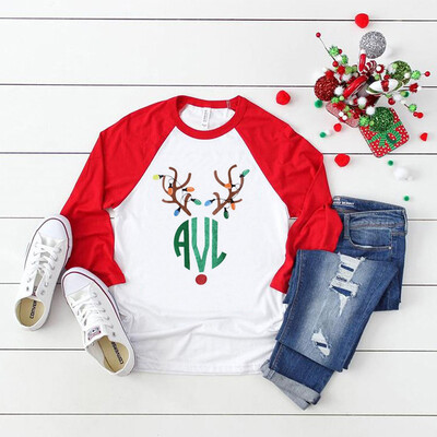 

Tailored Christmas Women O-Neck Long Sleeve Elk Printing T-shirt Casual Blouse Tops