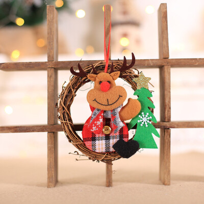 

Tailored Christmas Wreath Door Hanging Trumpet Christmas Tree Decoration Rattan Ring