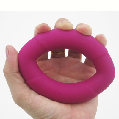 

Siaonvr Olive Shape Finger Hand Grip Muscle Power Training Rubber Ring Exerciser Toy BU