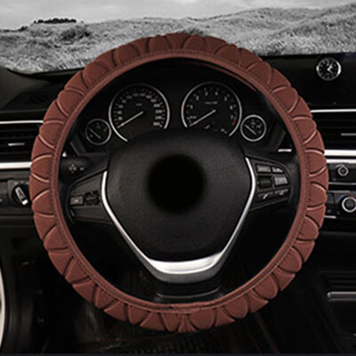 

1pc Car Steering Wheel Protective Cover Plush Elastic Decor 37-38cm Accessories