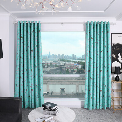 

Gobestart Leaves Curtain Tulle Window Treatment Voile Drape Valance 2 Panel Fabric