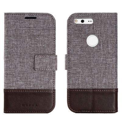 

Goowiiz Phone Case For Google PixelPixel  Fashion Canvas Leather Wallet Full package flip Holder Stand