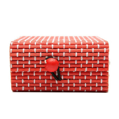 

Square Bamboo Ring Necklace Earrings Bamboo Wooden Case Jewelry Storage Boxes Holder Gift