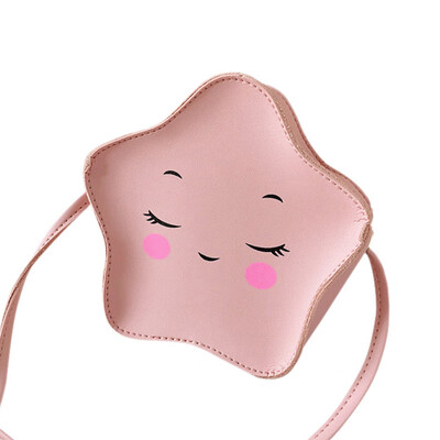

New Children Cute Five-pointed Star Design Cross-body Handbag Fashion Girls Kids Shoulder Messenger Bag