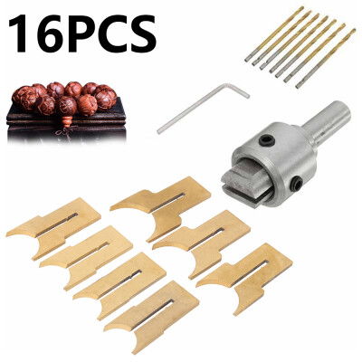 

16PCS Pattern Wood Bead Maker Beads Woodworking Tool KitMaker Beads Wooden Bead Drill Bit Milling Cutter Set